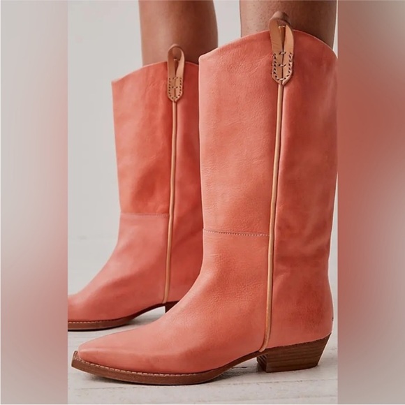 Free People Shoes - Free People Coral Leather Ankle Boots
